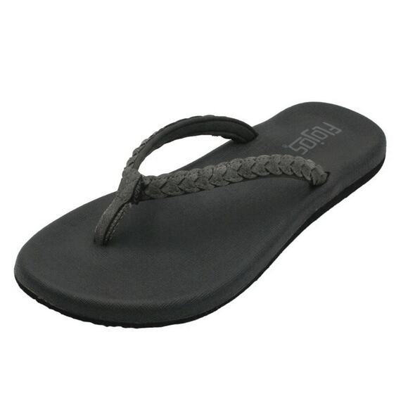 Flojos Shoes - NWT Flojos Women Flip Flops 10 Black Braided Strap Sandals